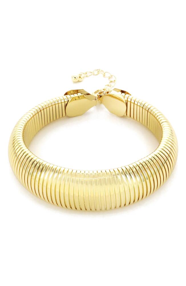 Panacea Dome Statement Flex Bracelet in Gold Cover