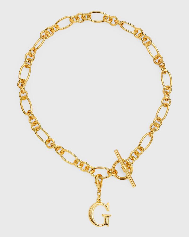 Ben-Amun Link Brass Chain Necklace with Initial Charm Cover