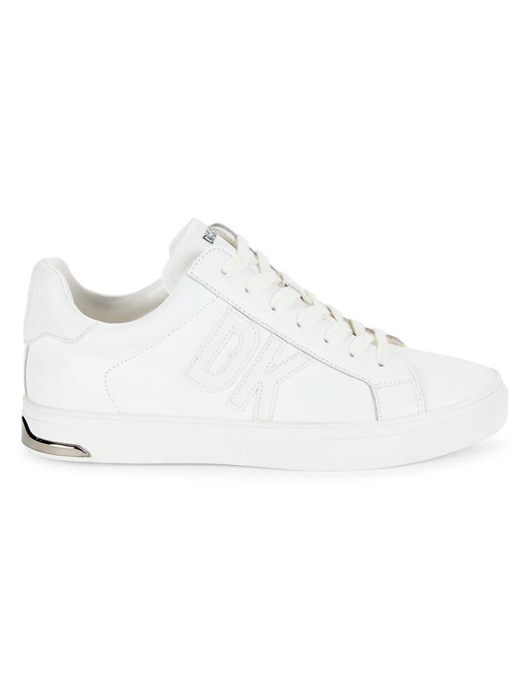 DKNY Women's Abeni Logo Low Top Sneakers - Bright White Cover