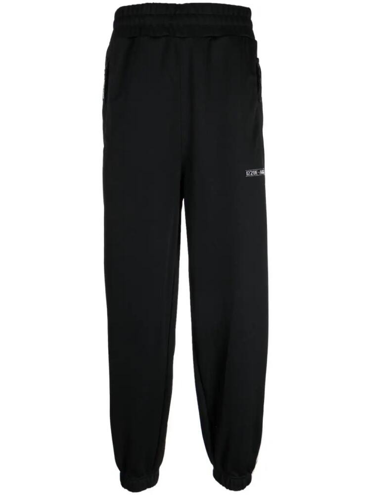 izzue logo-patch elasticated-waistband track pants - Black Cover