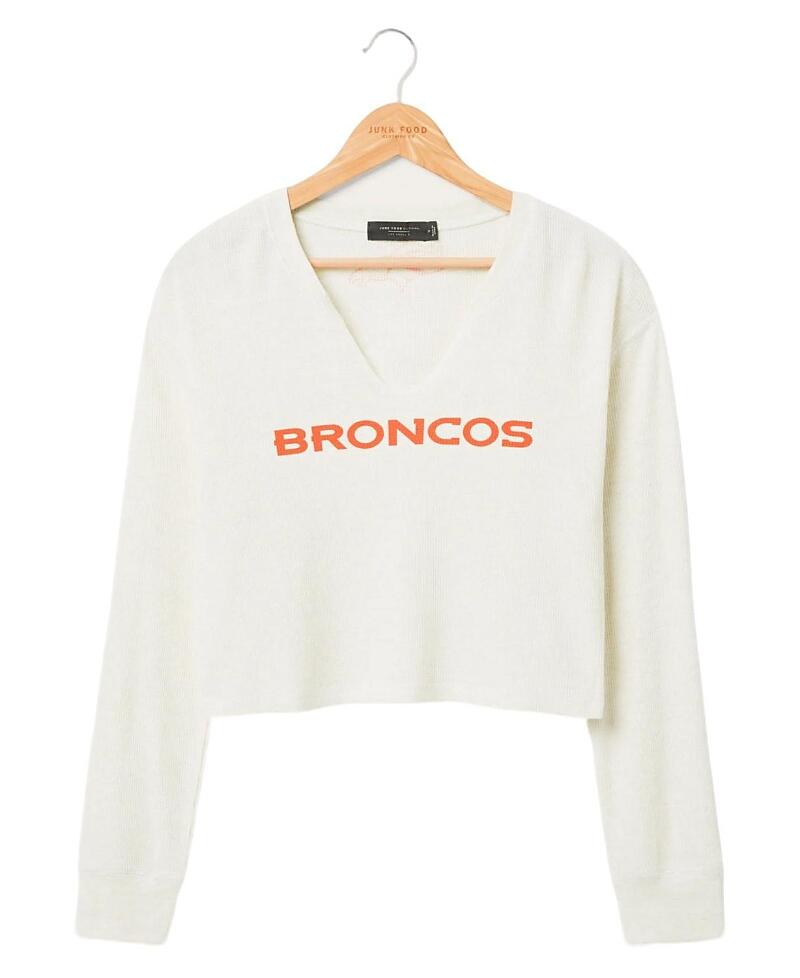 Junk Food Clothing Women's Nfl Denver Broncos Sunday Crop Thermal Cover