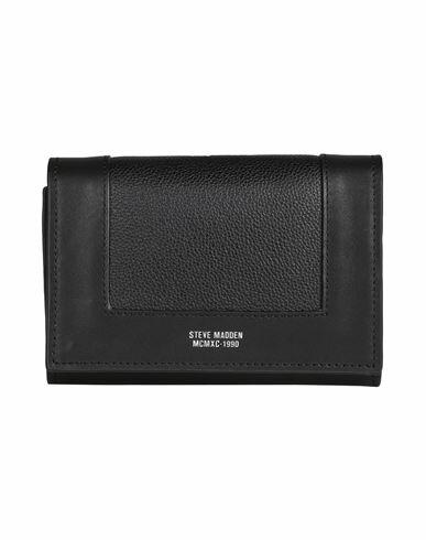 Steve Madden Woman Wallet Black Soft Leather Cover