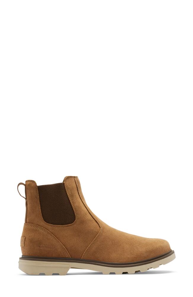 SOREL Carson Waterproof Chelsea Boot in Camel Brown/Oatmeal Cover