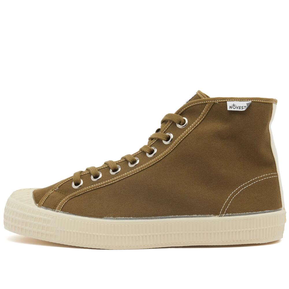 Novesta Men's Star Dribble Contrast Stitch Sneakers in Kari/Beige Cover