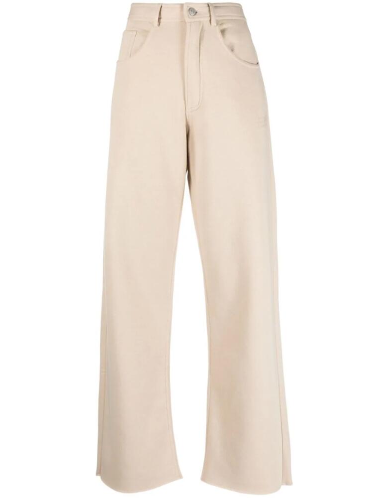 MM6 Maison Margiela numbers-motif wide-leg trousers - Neutrals Cover