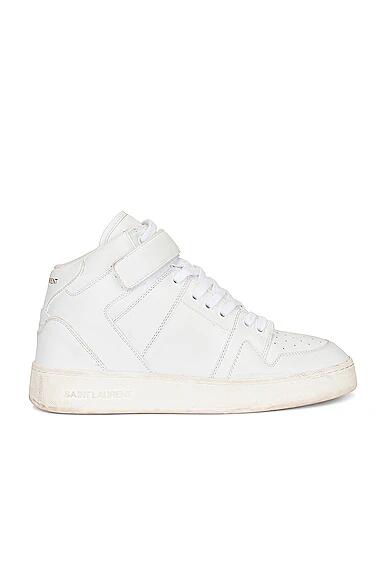 Saint Laurent Jefferson Sneaker in White Cover