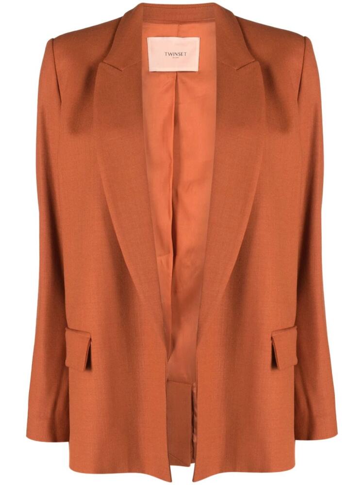 TWINSET peak-lapel open-front blazer - Orange Cover