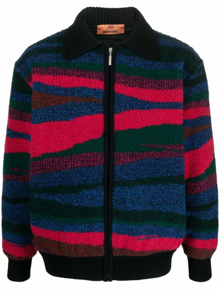 Missoni fleece-texture zip-fastening jacket - Black Cover