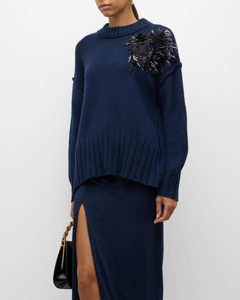 Jason Wu Collection Pincushion Embellished Wool Sweater Cover