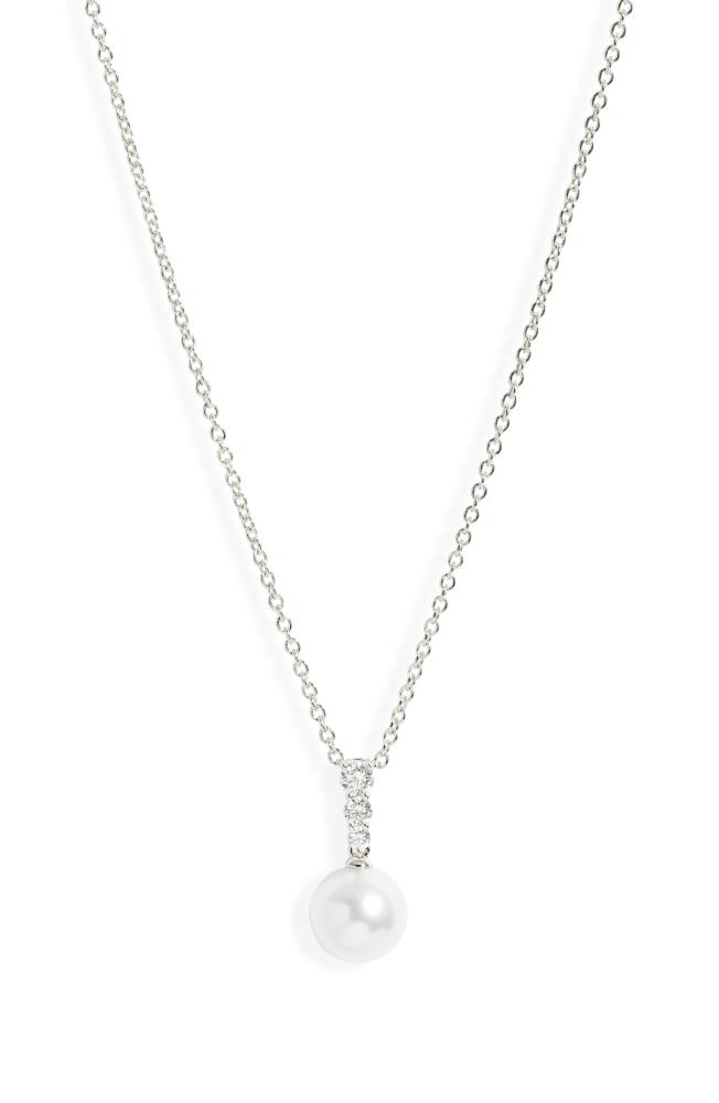 Mikimoto Morning Dew Akoya Pearl & Diamond Pendant Necklace in White Gold/Diamond/Pearl Cover