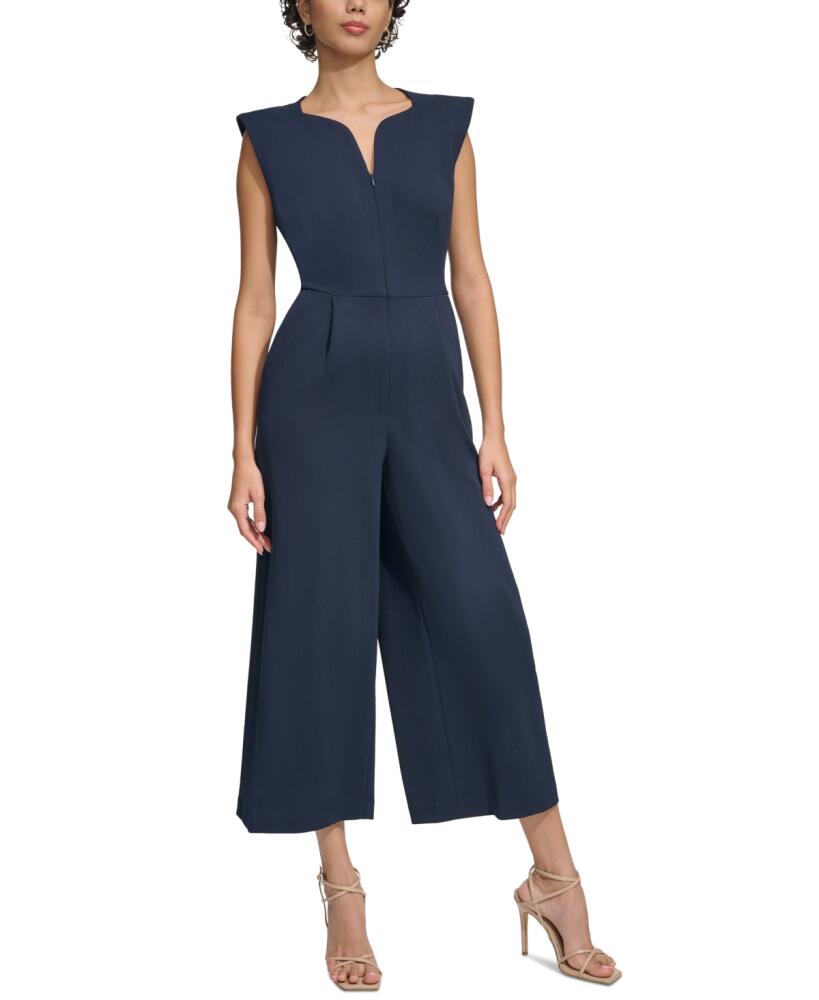 Calvin Klein Women's Sleeveless Cropped Jumpsuit - Indigo Cover