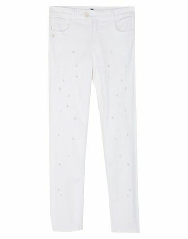 Byblos Woman Jeans White Cotton, Elastane Cover