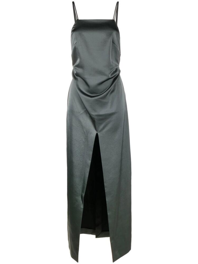 AMBUSH slit fluid maxi dress - Green Cover