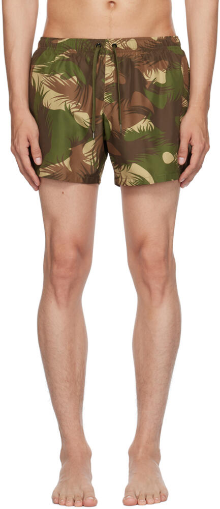 Moschino Green Graphic Swim Shorts Cover