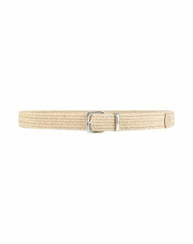 Eleventy Man Belt Beige String, Leather Cover