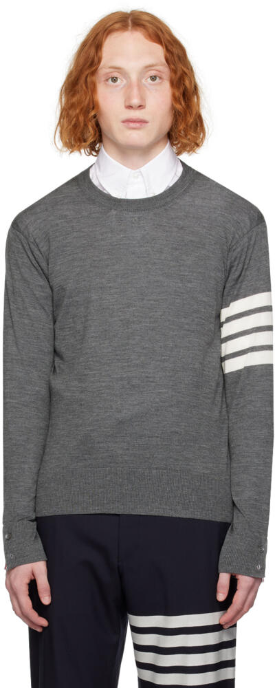 Thom Browne Gray Classic 4-Bar Sweater Cover