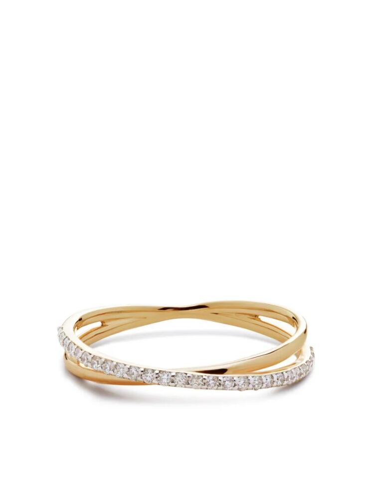 Monica Vinader 14kt yellow gold Crossover diamond ring Cover