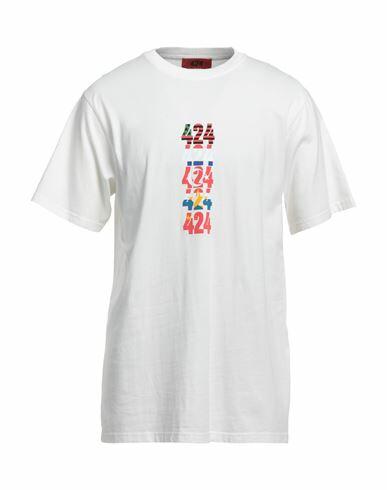 424 Fourtwofour Man T-shirt White Cotton Cover