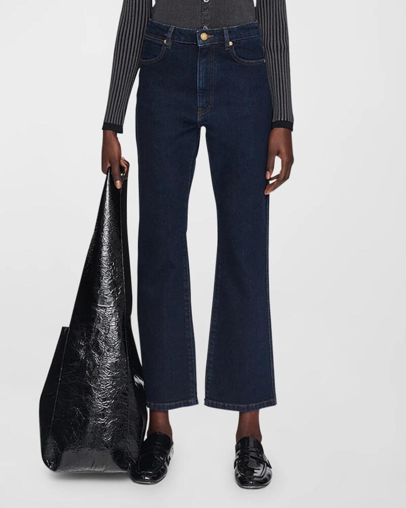 Joseph Duke Cropped Flare-Leg Denim Jeans Cover