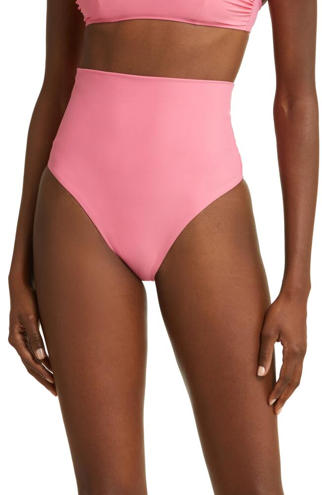 BONDI BORN Faith High Waist Bikini Bottoms in Rose Cover