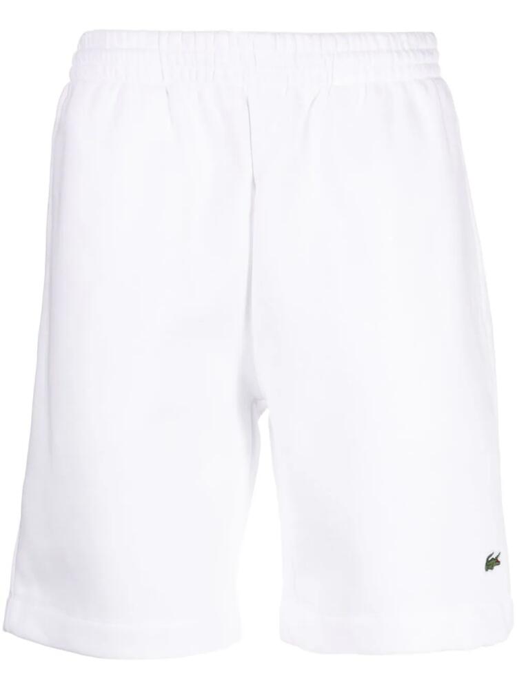 Lacoste logo-embroidered jersey shorts - White Cover