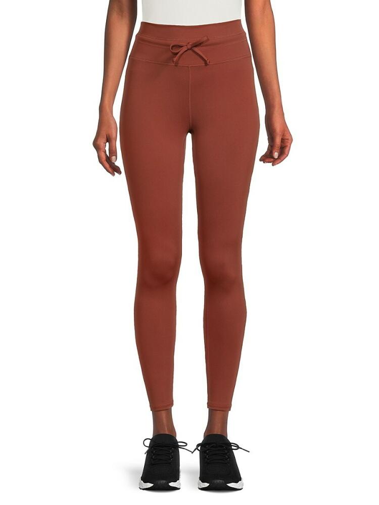 IVL Women's Drawstring Leggings - Brick Red Cover