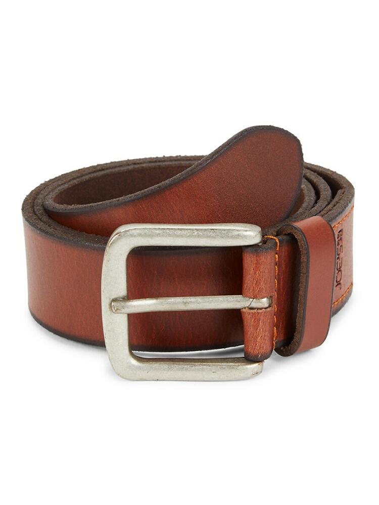 Joe's Jeans Men's Textured Leather Belt - Cognac Cover