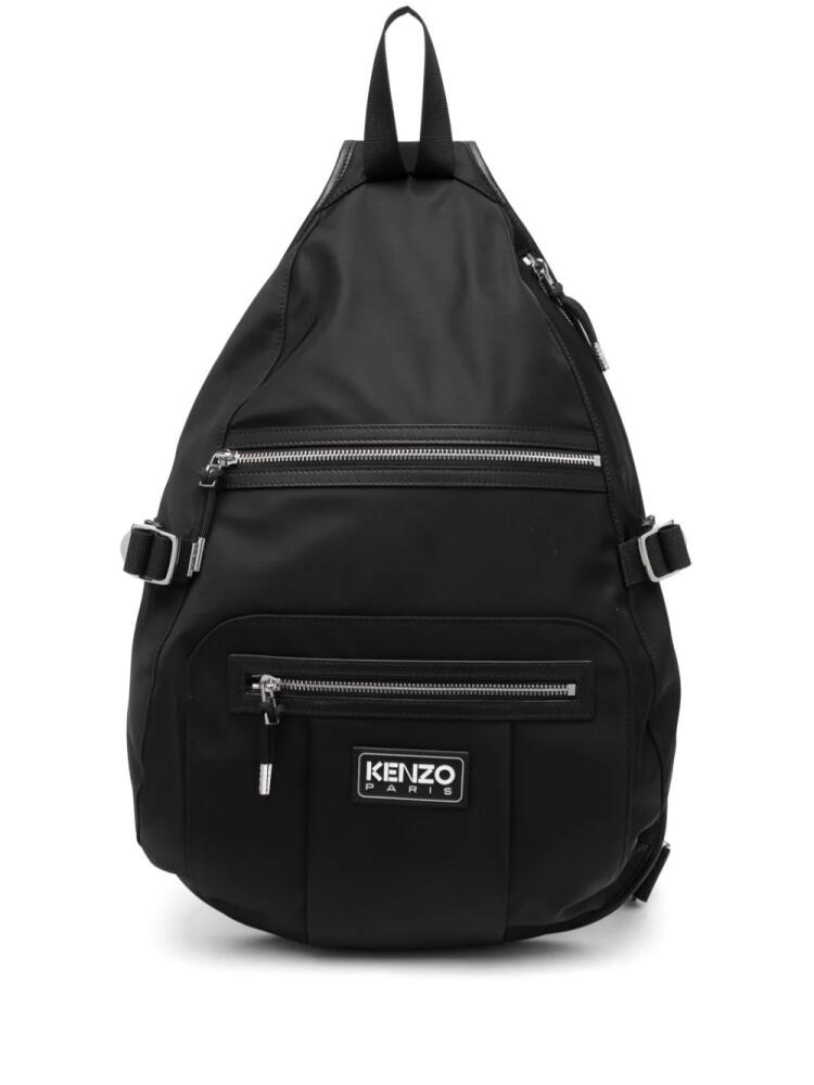 Kenzo logo-patch backpack - Black Cover