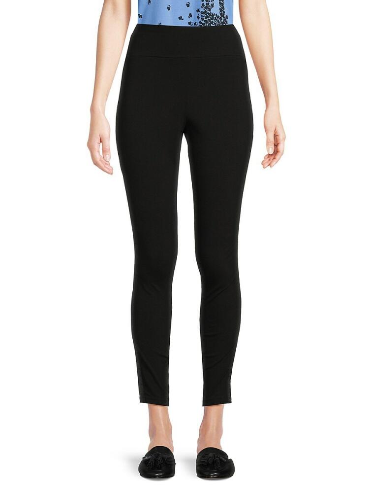 Karl Lagerfeld Paris Women's Logo Tape Skinny Leggings - Jet Black Cover