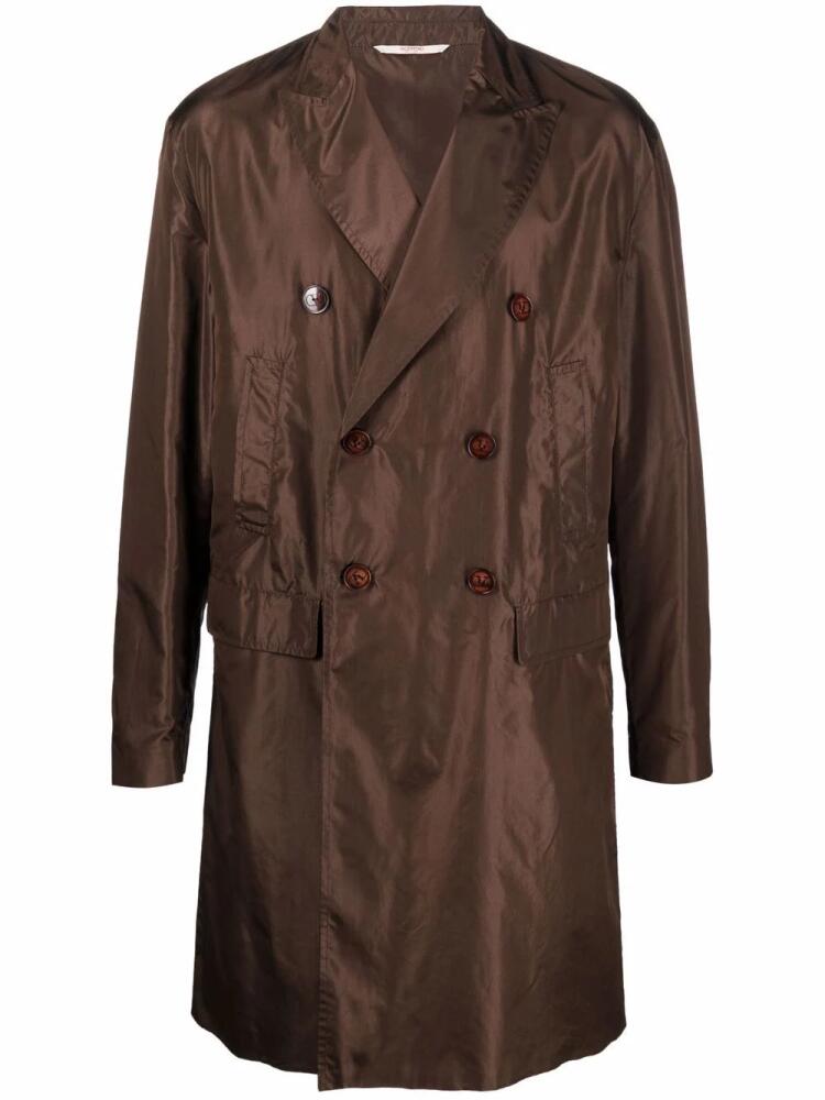 Valentino Garavani double-breasted midi coat - Brown Cover