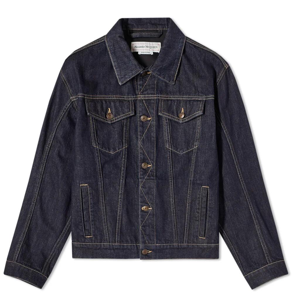 Alexander McQueen Men's Denim Jacket in Indigo Cover