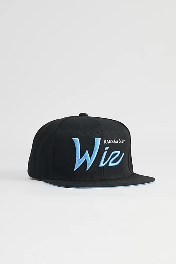 Mitchell & Ness Kansas City Wiz Foundation Script Hat in Black Cover