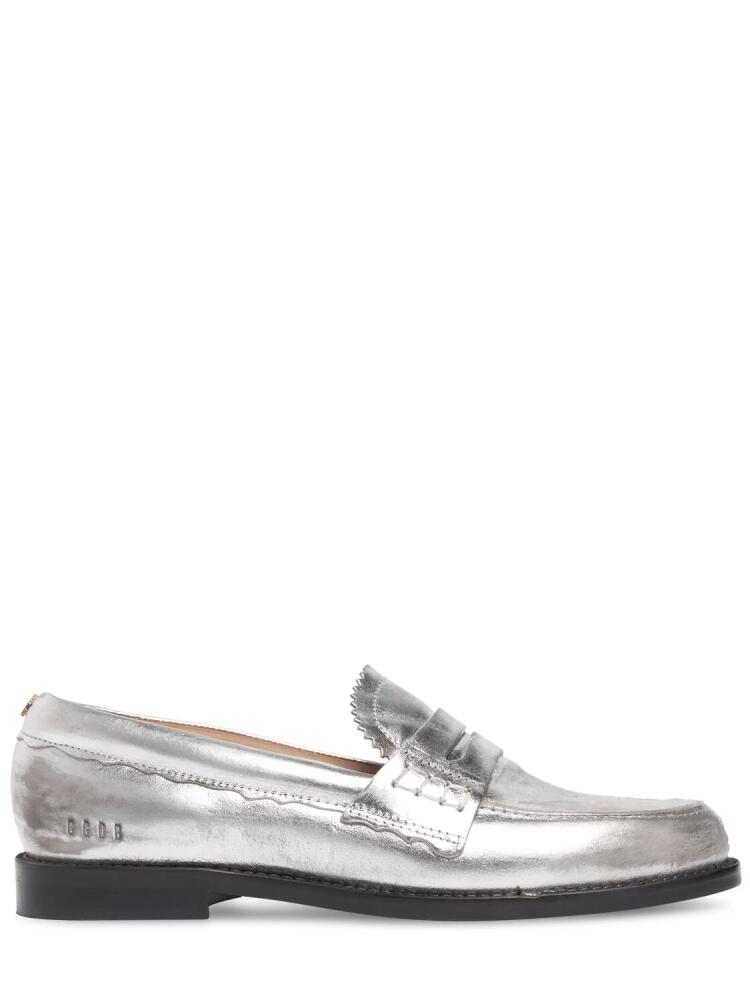 GOLDEN GOOSE 20mm Jerry Metallic Leather Loafers Cover