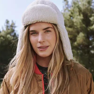 The Great. + Eddie Bauer The Plush Trapper Hat Cover