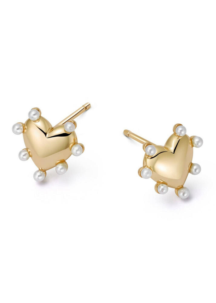 Daisy London Heart 18kt Gold-plated Stud Earrings Cover