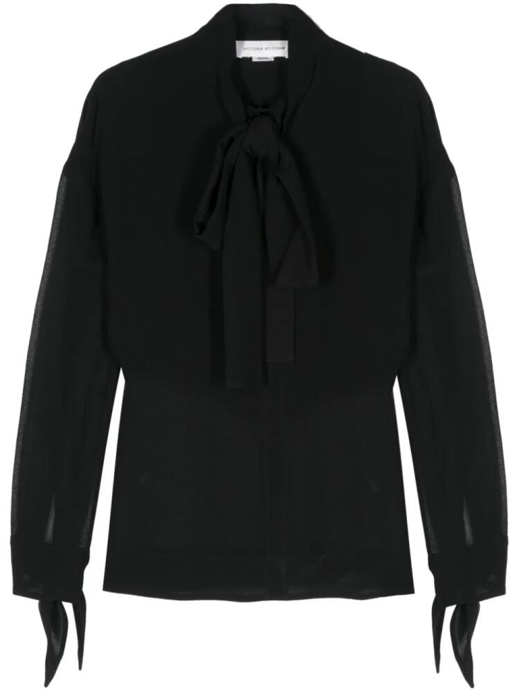 Victoria Beckham pussy-bow blouse - Black Cover