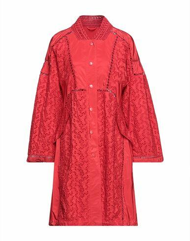 Ermanno Scervino Woman Overcoat & Trench Coat Red Cotton, Polyester Cover