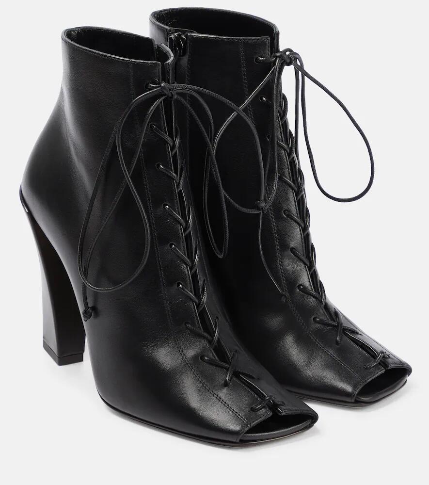 Victoria Beckham Reese leather peep-toe ankle boots Cover