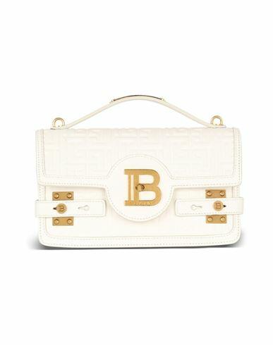 Balmain Woman Shoulder bag Beige Calfskin Cover