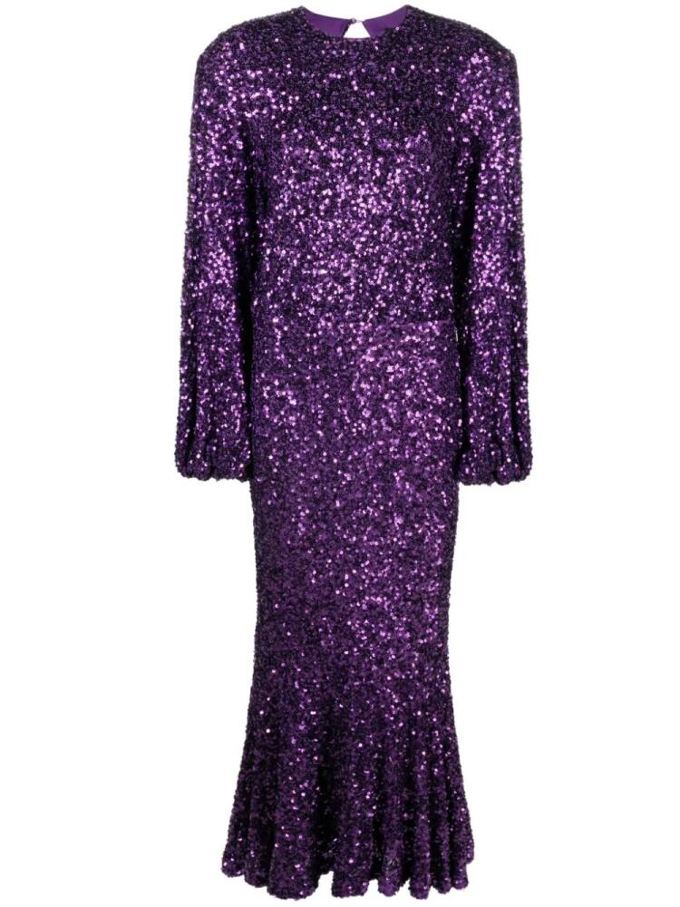 ROTATE BIRGER CHRISTENSEN sequinned-tulle maxi dress - Purple Cover