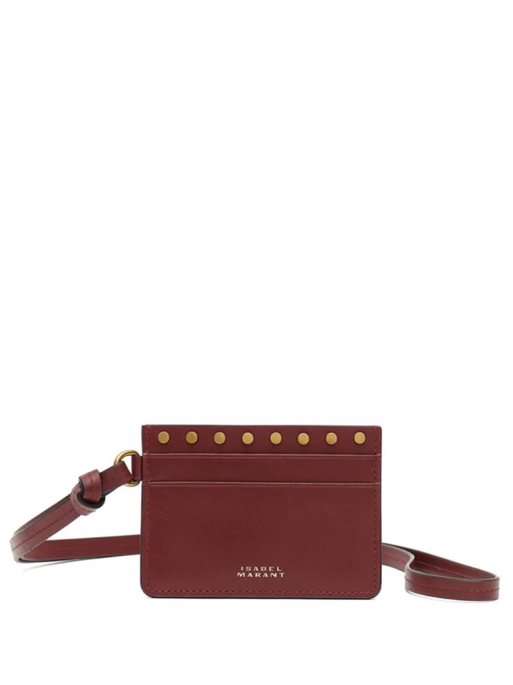 ISABEL MARANT stud-embellished cardholder - Red Cover