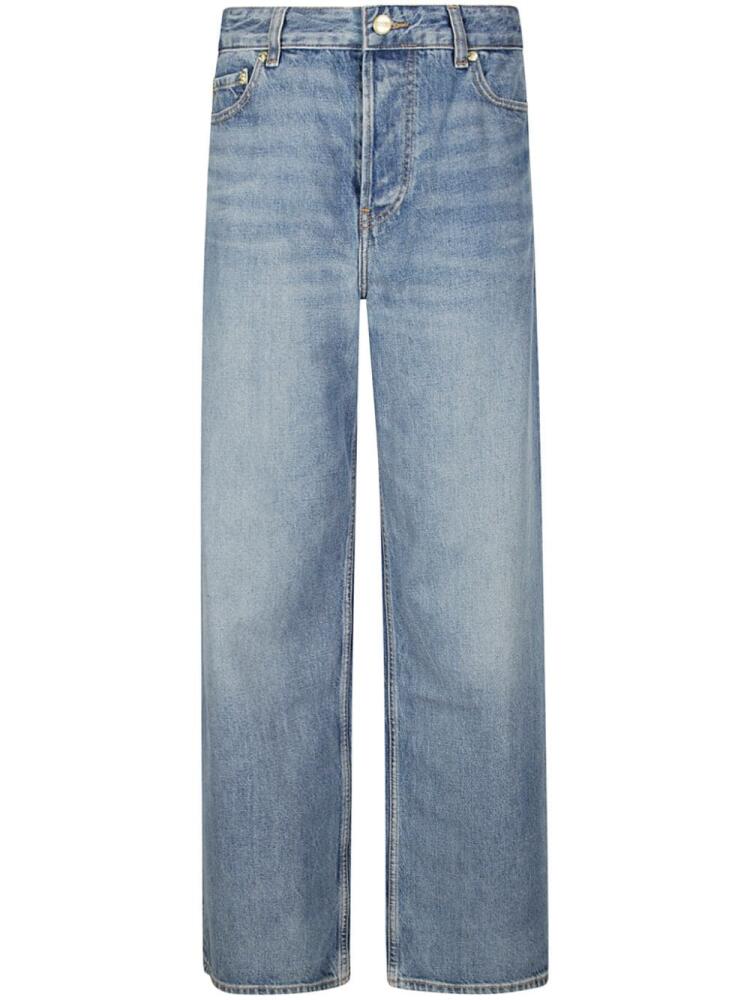 GANNI whiskering detail boyfriend jeans - Blue Cover