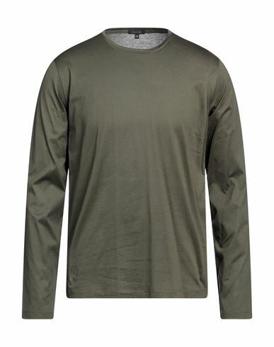 Cruciani Man T-shirt Military green Cotton Cover