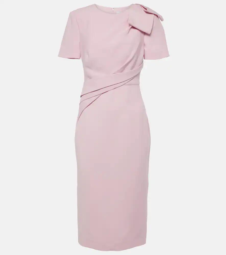 Roland Mouret Bow-detail wool and silk midi dress Cover