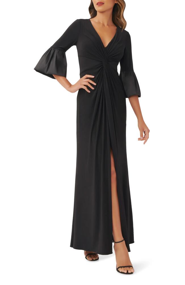 Adrianna Papell Twist Front Jersey Gown in Black Cover