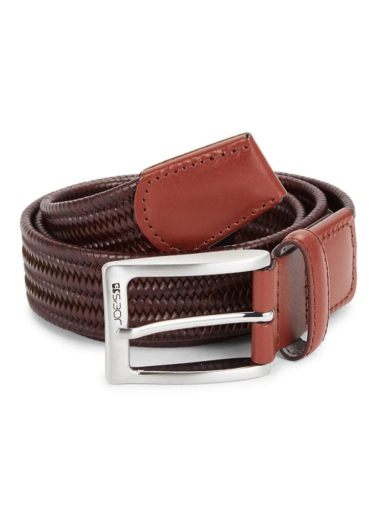 Joe's Jeans Men's Stretch Braided Leather Belt - Brown Cover