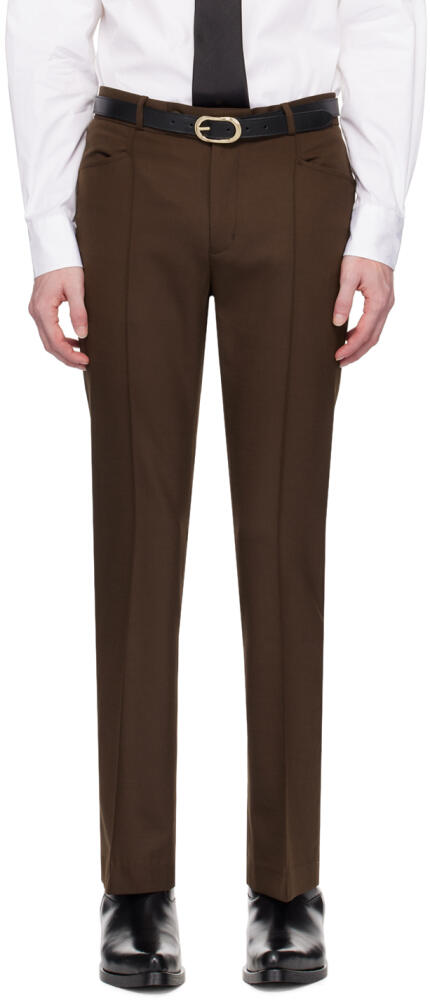 Ernest W. Baker Brown Flared Trousers Cover