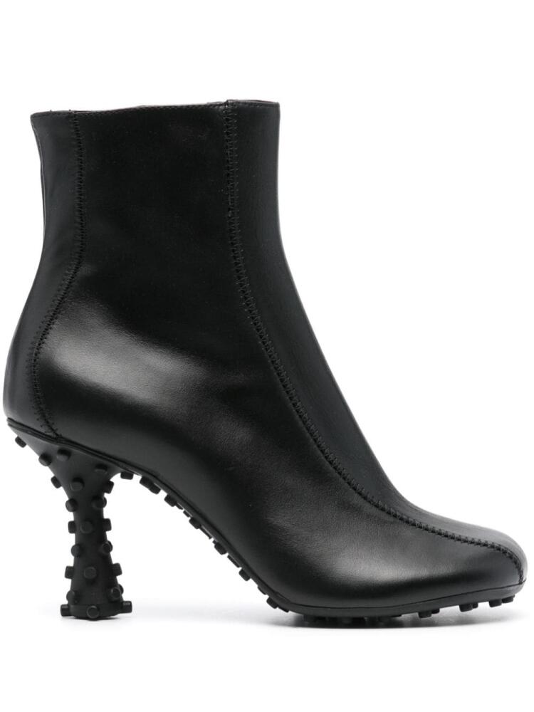 Sunnei Chiodi 100mm leather ankle boots - Black Cover