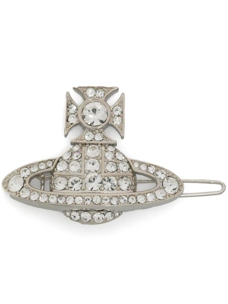 Vivienne Westwood Corinne crystal-embellished hair clip - Silver Cover