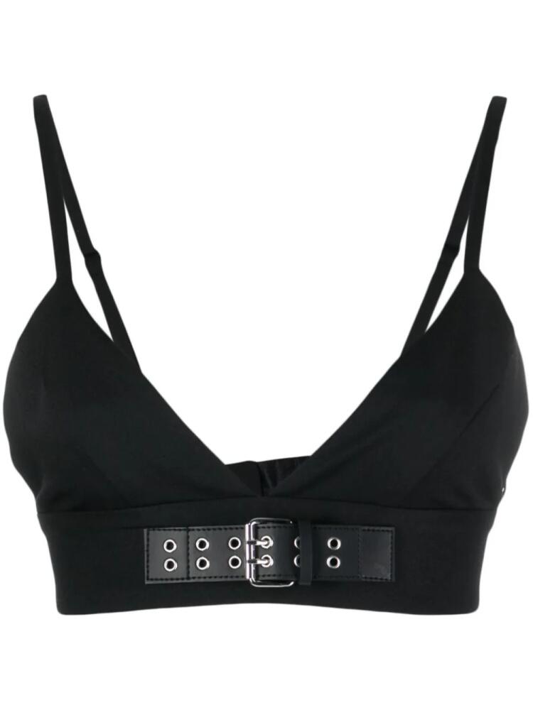 MOSCHINO JEANS buckled-strap crop top - Black Cover